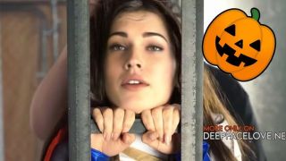 Gay Facial Megan Fox Sex as a Superhero on Halloween Bribe