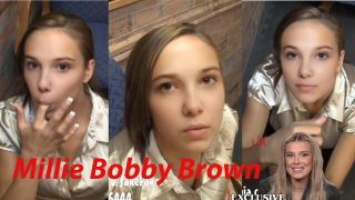 Toying Millie Bobby Brown gives you a hypnotized handjob Duro