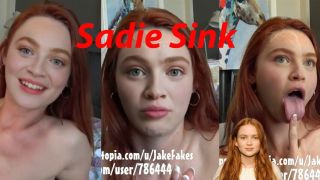 Thong Sadie Sink let's talk and fuck Doublepenetration