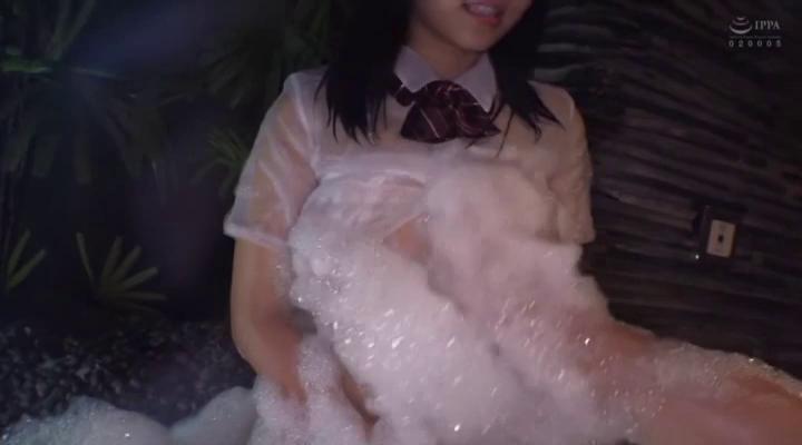 Awesome Soapy hardcore sex with the busty Japanese wife - 1