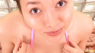 Tiny Titties  Awesome Mai Uzuki Asian model gives hot boobjob Domination - 1
