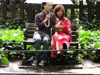 LiveJasmin Awesome Asian babe in kimono enjoys the outdoors Masterbation