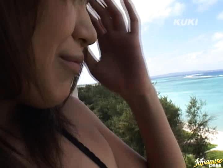 Old Man  Awesome Nana Konishi Asian model likes sex outdoors on the beach Gapes Gaping Asshole - 1