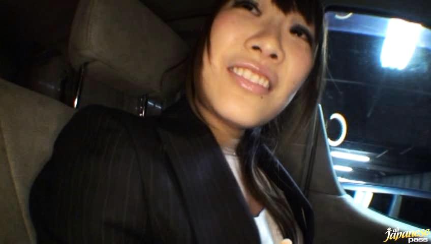 Awesome Rinka Kiriyama In Stockings Give A Blowjob In A Car - 1