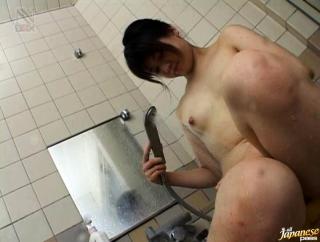 XDating Awesome Masturbating In A Public Shower Gets Mai Mariya Off Facebook