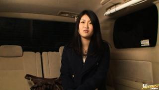 Javon  Awesome POV hot cock sucking at the back of a car by a cute Japanese model Sister - 1