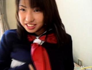 DaGFs Awesome Kaori cum on tit in school uniform Funny