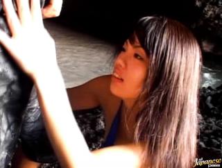 Hot Sluts Awesome Standing up sex with Aya Matsuyuki on the shore at night Sucking Cocks