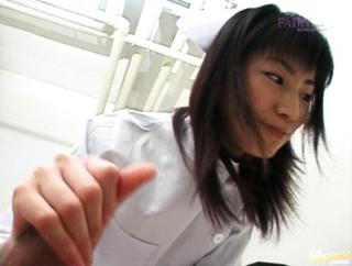 Star Awesome Sexy nurse Saki Budou gives a quick handjob to her male patient PornHubLive