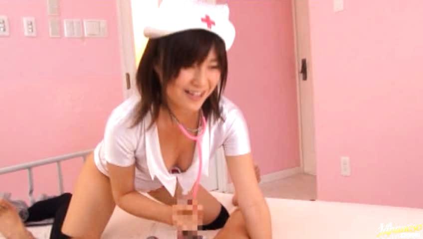 Awesome Sexy and filthy nurse stroking her patients hard cock and get nailed hardcore - 1