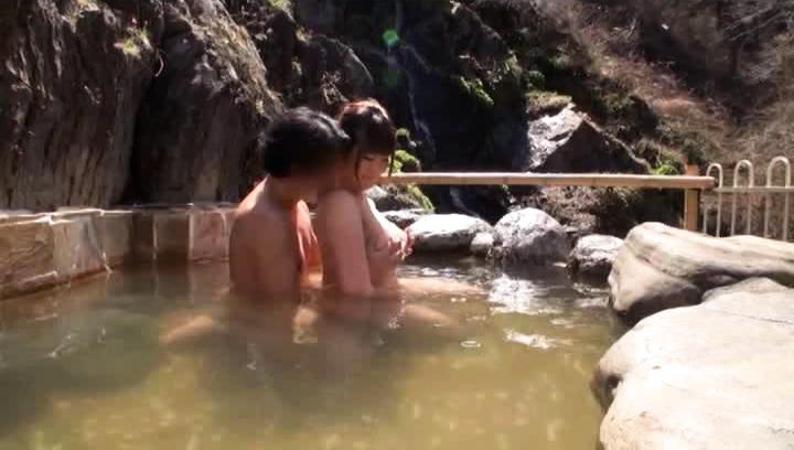 Scatrina Awesome Japanese AV Model is a hot milf with big tits in outdoor bath Backshots