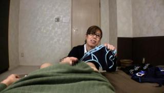 Exhib Awesome Japanese AV model is an office lady serving her client at home Bukkake Boys