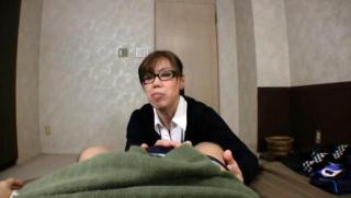 Tugjob Awesome Japanese AV model is an office lady serving her client at home Old Man