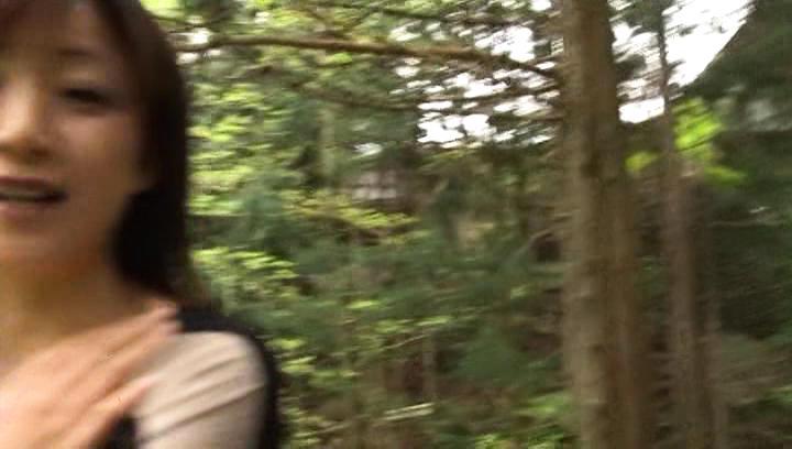 Awesome Ai Komori nice Asian teen gives a hot blowjob outdoors - 2
