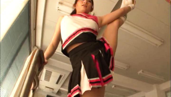 Awesome Horny Japanese AV Model is a nice teen in cheerleader clothes - 1