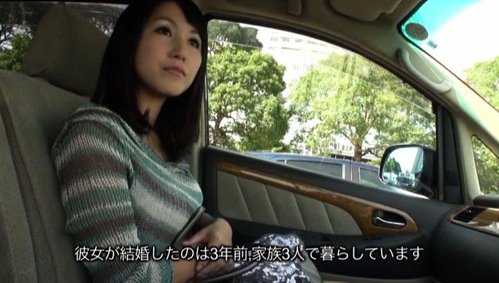 Awesome She likes sex outdoors in the car Marie Kimura is nasty - 1