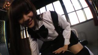 Collar Awesome Asian teen in black stockings enjoys giving a blowjob Dorm