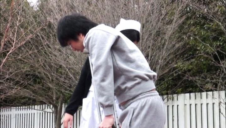 TubeMales  Awesome This wild Japanese nurse enjoys outdoor sex Ejaculations - 1