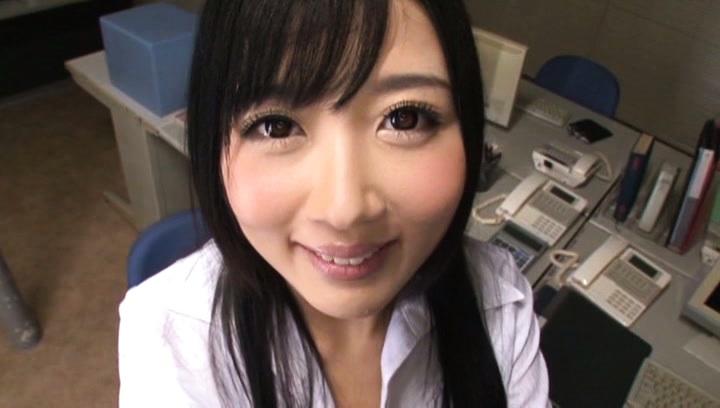 Awesome Amateur Japanese model in office clothes in POV fellatio - 1