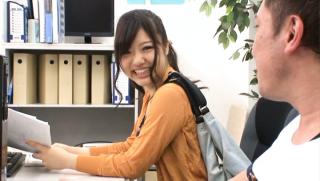 Gloryhole Awesome Yuuka Kojima enticing Asian office worker fucks on break Cumming