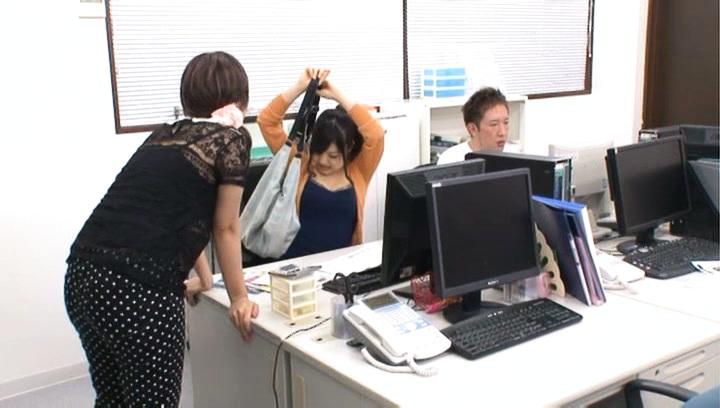 Married  Awesome Yuuka Kojima enticing Asian office worker fucks on break Lez - 1