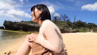 Famosa Awesome Kazari Hanasaki nice Asian teen has sex on the beach Pink