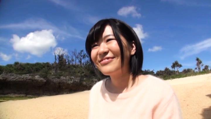 Awesome Kazari Hanasaki nice Asian teen has sex on the beach - 2