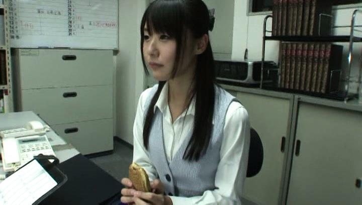 Awesome Busty Asian office lady Tsubomi gets hot cumshot at work - 2