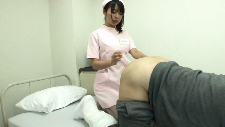 Awesome Naughty Asian nurse Tsubomi gives her patient intense anal exam - 1
