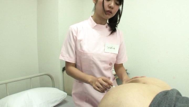 Transexual  Awesome Naughty Asian nurse Tsubomi gives her patient intense anal exam Blowjob - 1