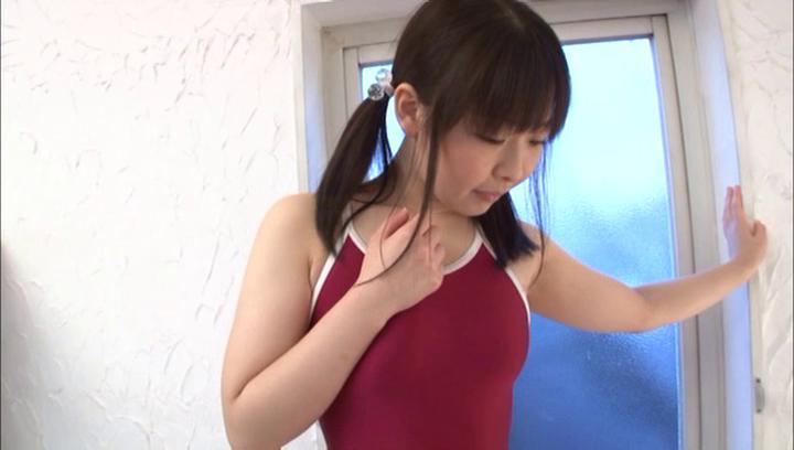 Old-n-Young Awesome Miori Hara naughty teen in swimsuit gives hot foot job Gym