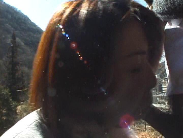 Awesome Kayoko Uesugi, mature Asian babe gives outdoor blowjob - 2