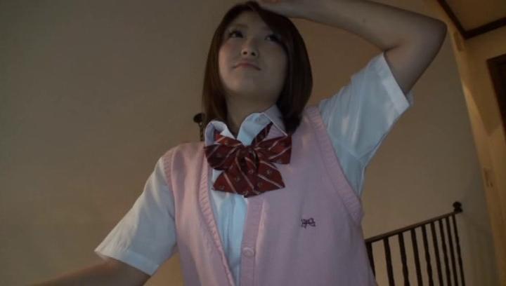 Awesome Ryouka Asakura JP schoolgirl is into mmf threesomes - 1