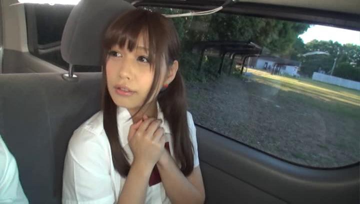 Awesome Arousing and horny Asian schoolgirls are into car sex - 2