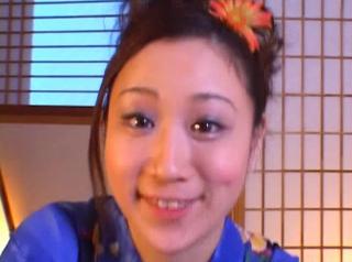 Trans Awesome Shizuku Morino naughty Asian milf in kimono gets facial Cruising