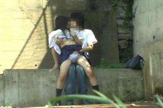 Japan Awesome Asian sweetie and her guy having sex on the steps outside SVScomics