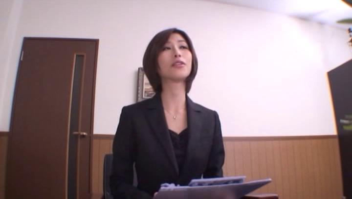 Hidden Cam Awesome Asian milf in an office suit, Akari Asahina strokes horny guy's cock Fux