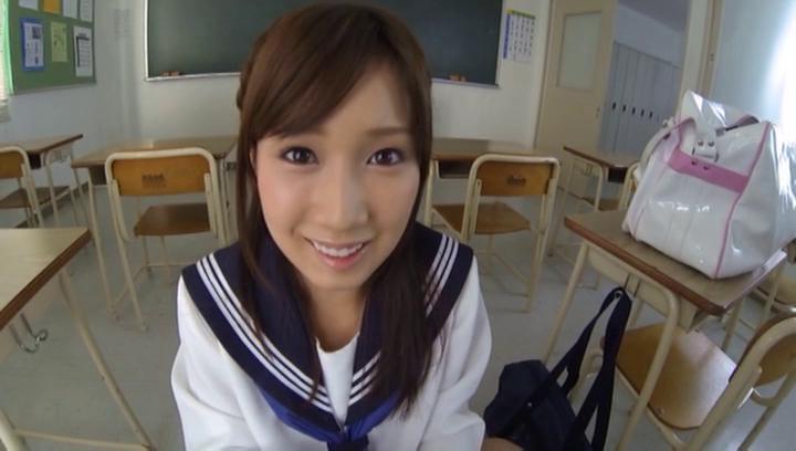 Awesome Talented Japanese teen Minami Kojima teases a cock in a POV vid - 1