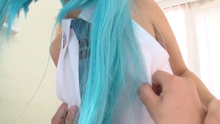 iDope Awesome Stunning blue haired Minami Kojima enjoys a hardcore cosplay session PornTube