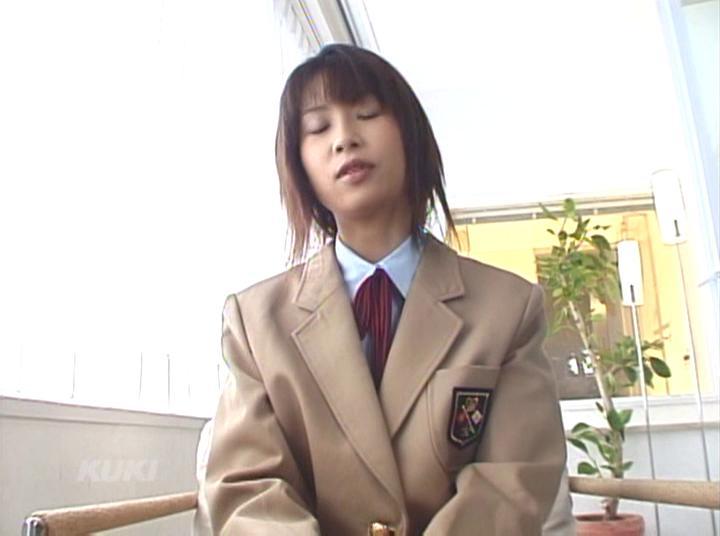 High  Awesome Schoolgirl in a uniform Aika Hoshizaki strips for a group action Webcamshow - 1