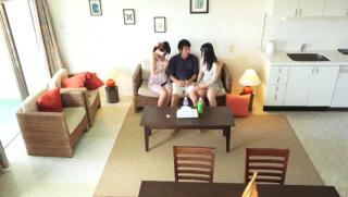 Hot Teen Awesome Threesome action along Uehara Ai and Hatano Yui Pool