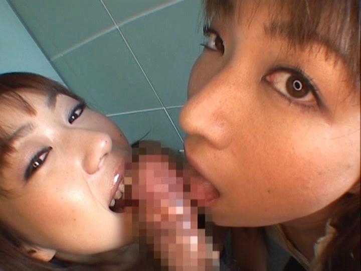 Awesome Horny Asian gal Haruka Mitsuki an her girlfriend suck dick - 2