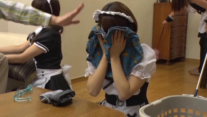 Girlongirl  Awesome Naughty Japanese maids enjoy hot gangbang action Puta - 1