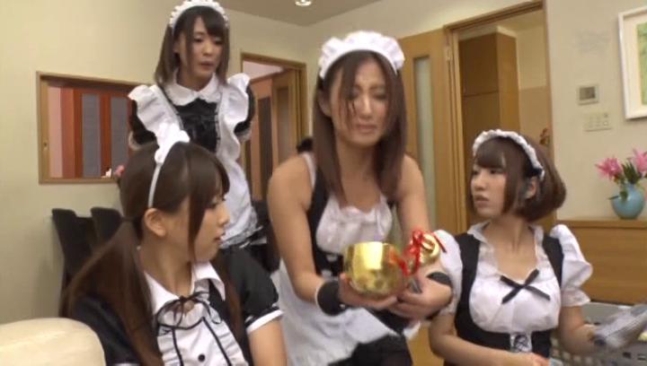 Blackwoman Awesome Naughty Japanese maids enjoy hot gangbang action Nylons