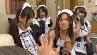 Sis Awesome Naughty Japanese maids enjoy hot gangbang action Punished