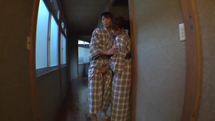 Awesome Lesbian Japanese chicks lick each other in a public bath - 2