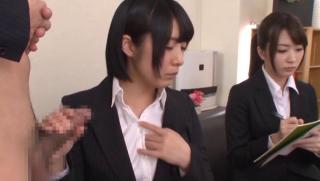 Adorable Awesome Japanese AV models enjoy an office foursome StileProject