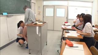 Siririca Awesome Horny Japanese schoolgirls fuck their teacher in the classroom Assfuck