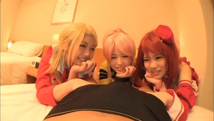Real  Awesome Horny Japanese having a hot foursome in POV Foreskin - 1