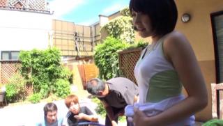 Facial Cumshot Awesome Haruki Karen pleases multiple cocks outdoor MilkingTable